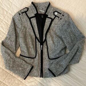 Women's White House Black Market Gray Tweed Jacket